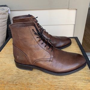 Frye lace up boots